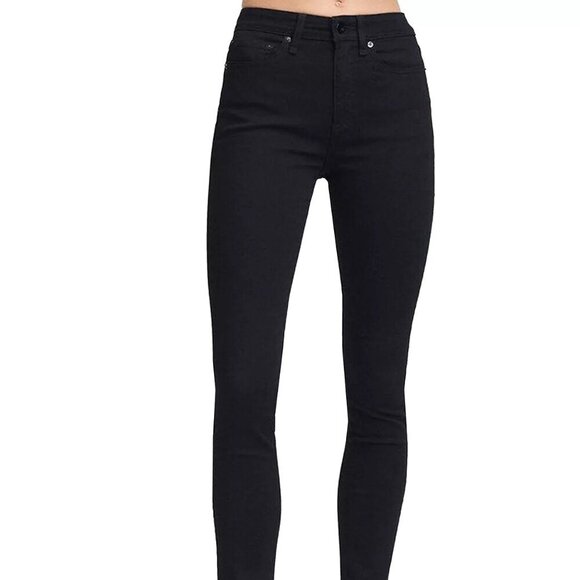 Rag & Bone Nina High Rise Skinny Jeans in black - Picture 1 of 8